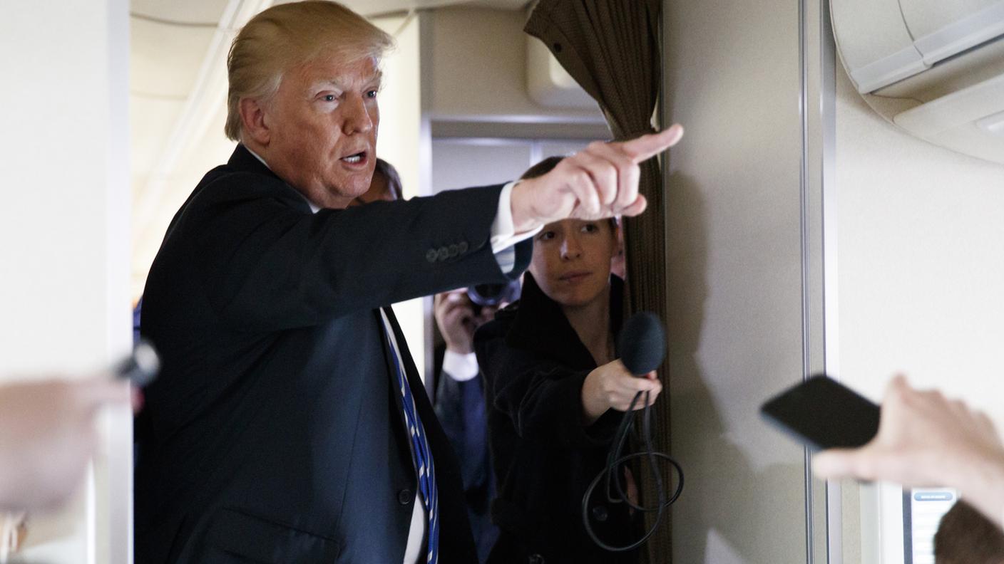 Il presidente a bordo dell'Air Force One