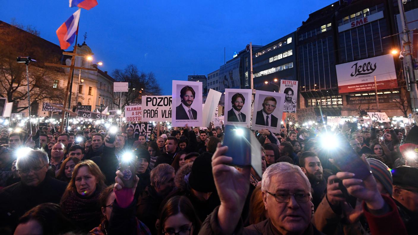 Una protesta a Bratislava