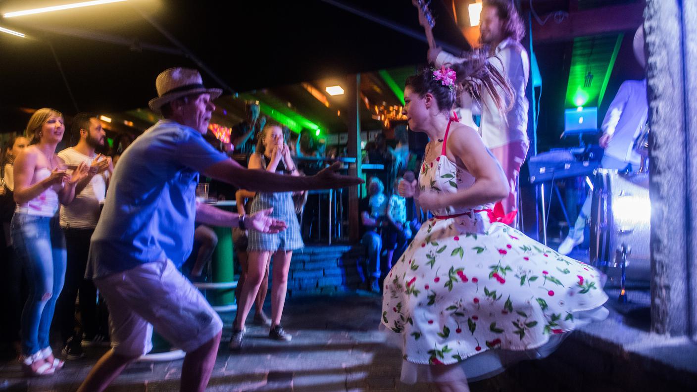 Un momento della festa tra le piazze
