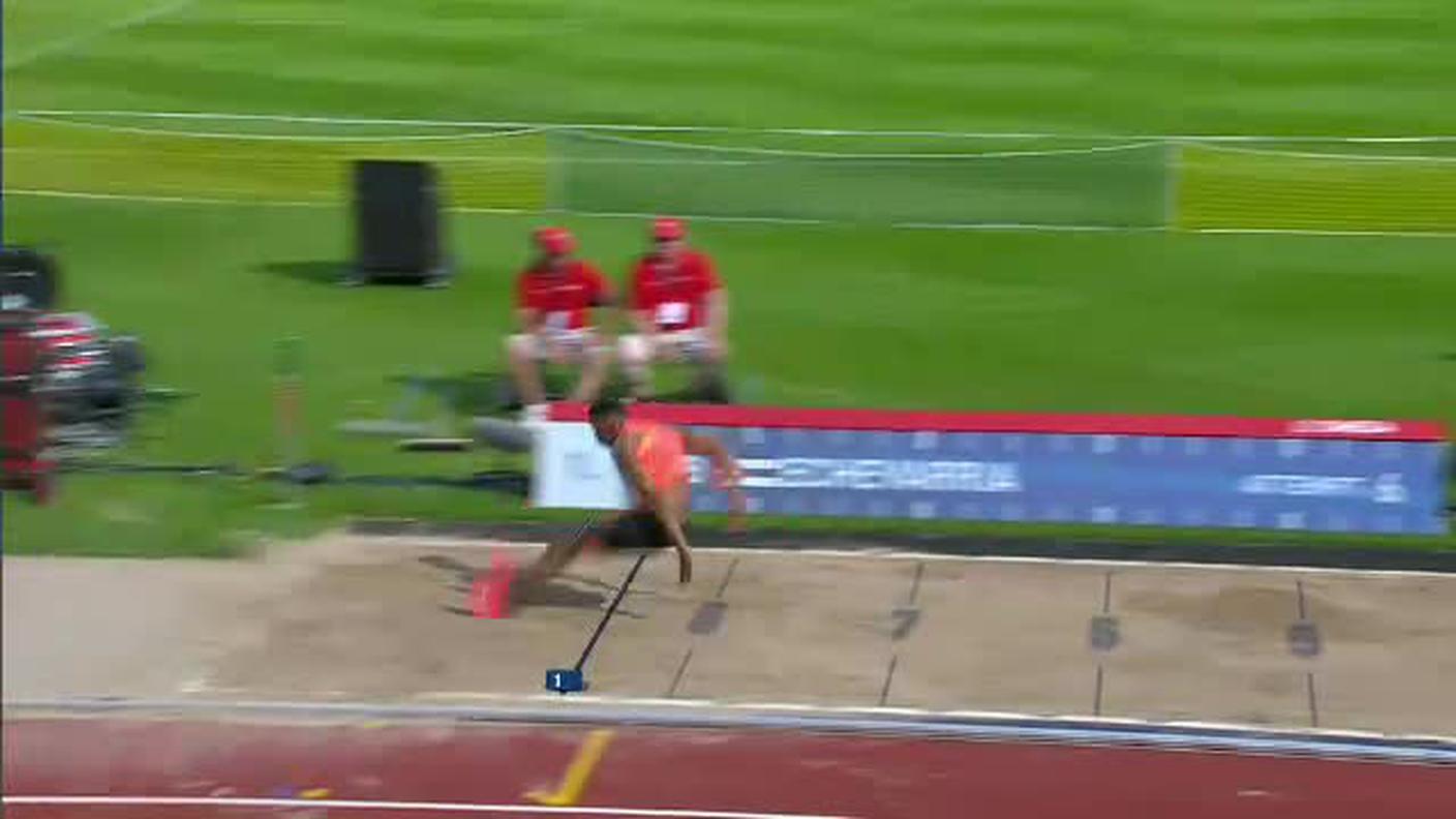 Atletica, l'ottimo salto in lungo di Juan Miguel Echevarria (10.06.2018)