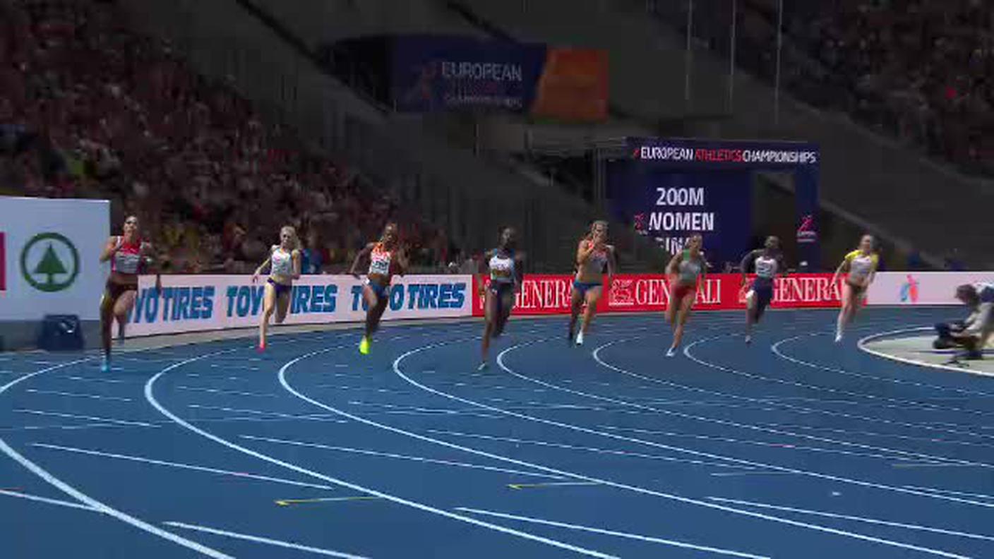 Europei di Berlino, la finale dei 200m femminili (11.08.2018)
