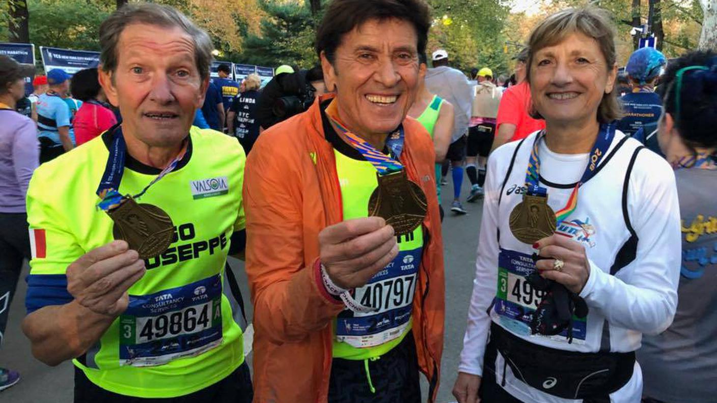 Dopo la corsa, l'agognata medaglia