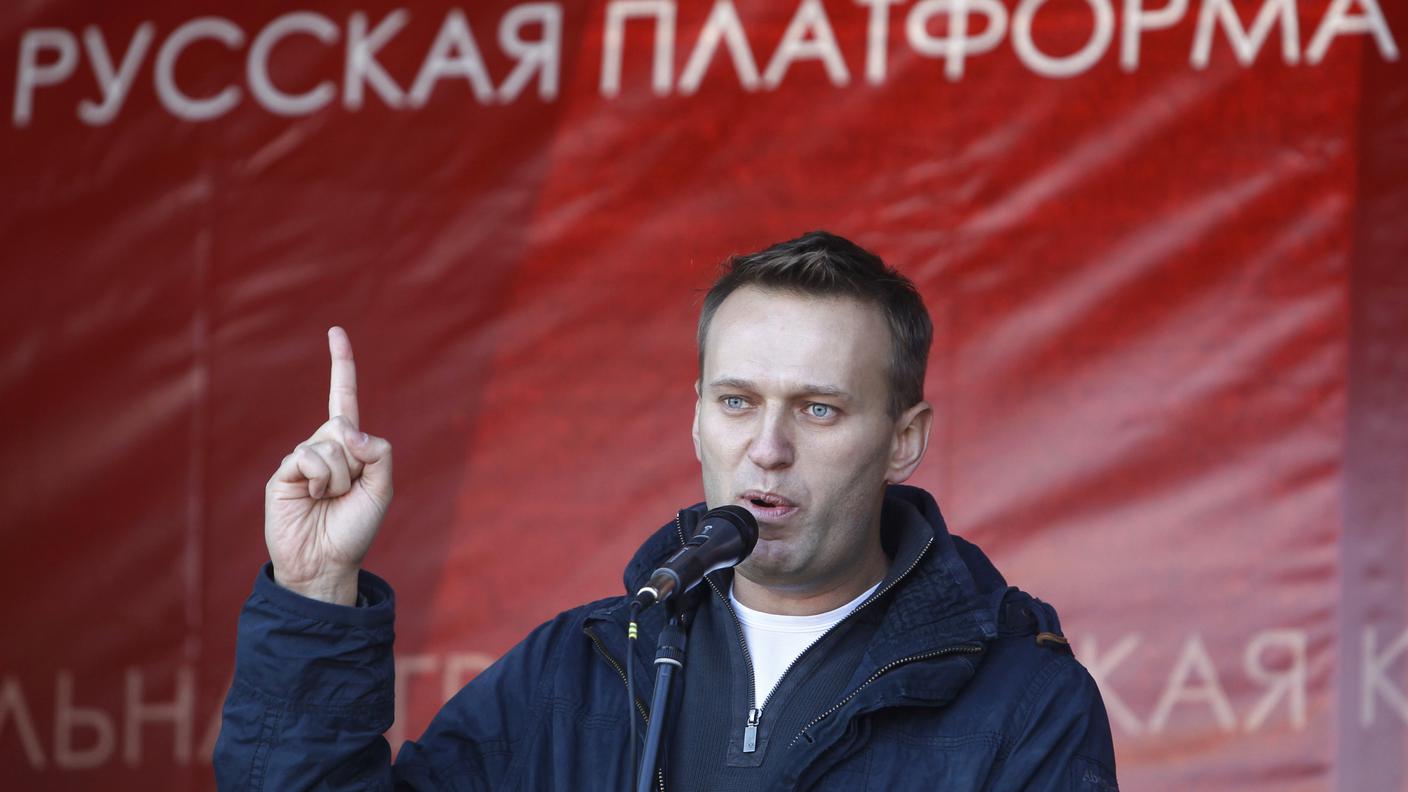 Alexei Navalny durante una manifestazione nel 2011