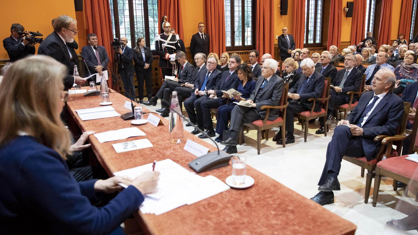 Un momento della premiazione a Roma