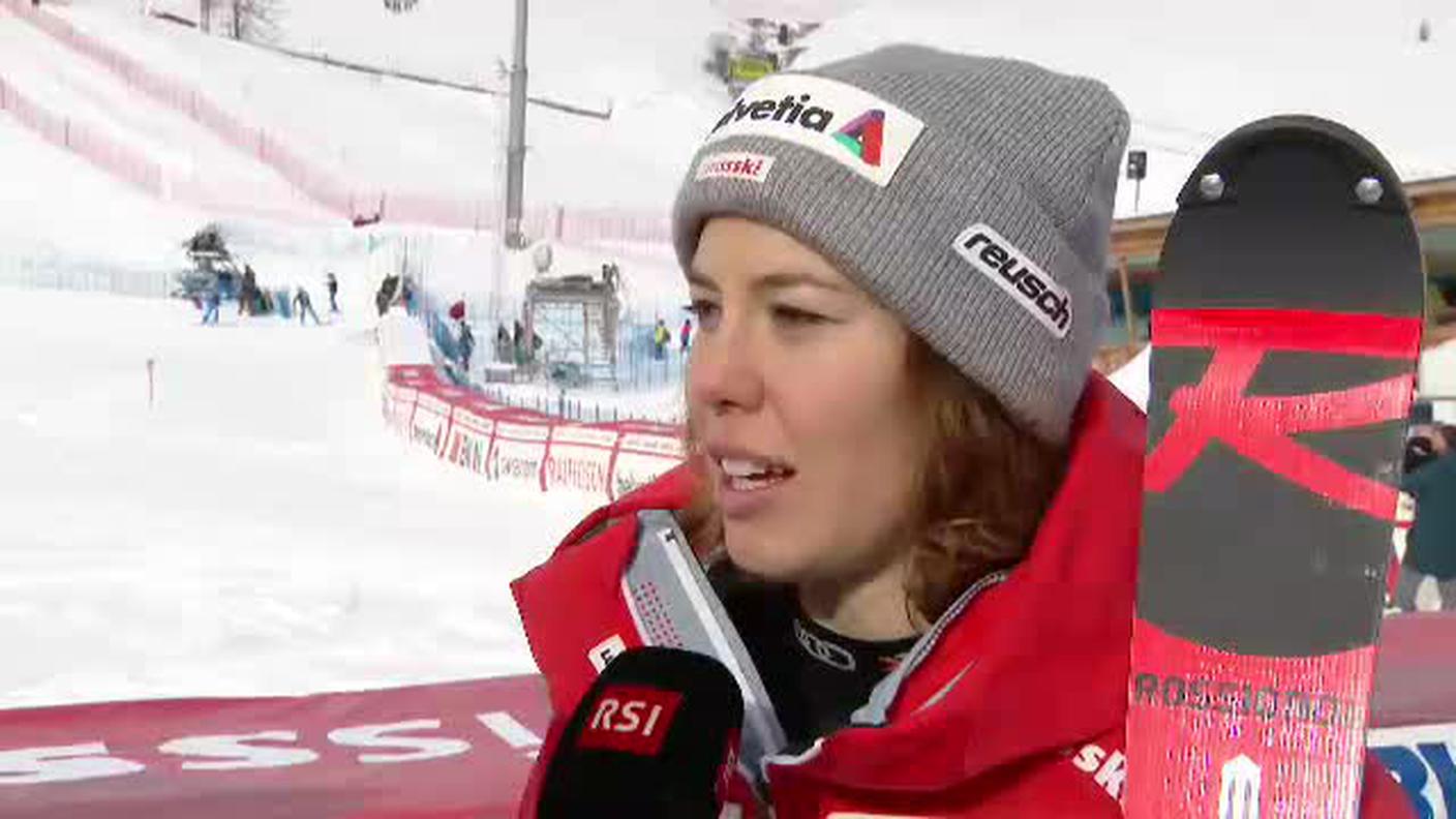 Slalom parallelo femminile di St.Moritz, l'intervista a Michelle Gisin (09.12.2018)