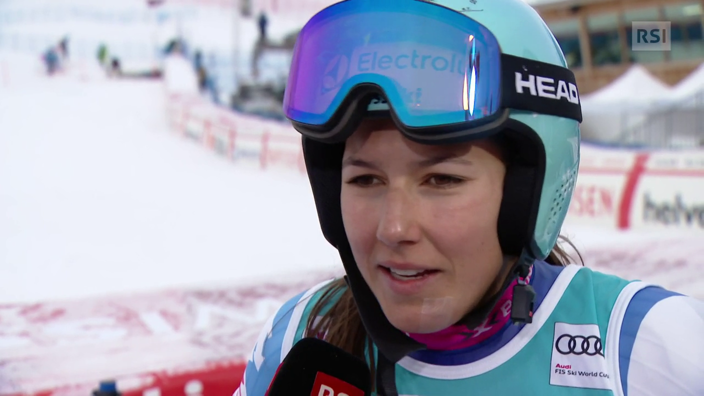 Slalom parallelo femminile di St.Moritz, l'intervista a Wendy Holdener (09.12.2018)