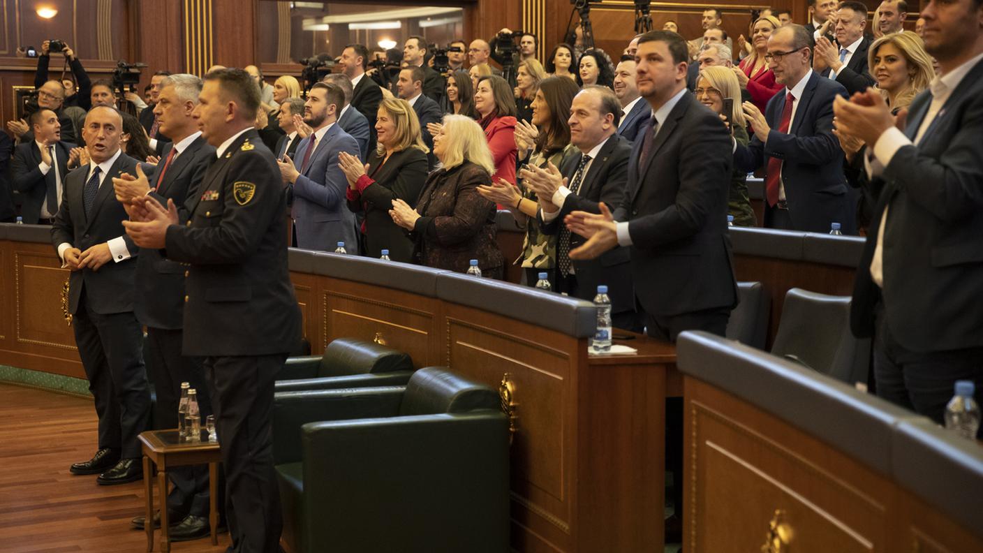 Il Parlamento di Pristina dopo il voto del 14 dicembre