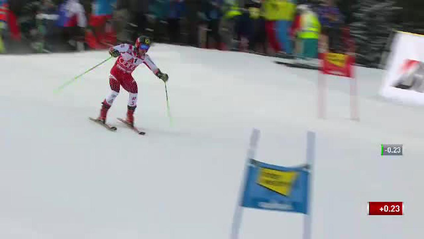 Gigante maschile di Saalbach, la prima manche di Marcel Hirscher (19.12.2018)