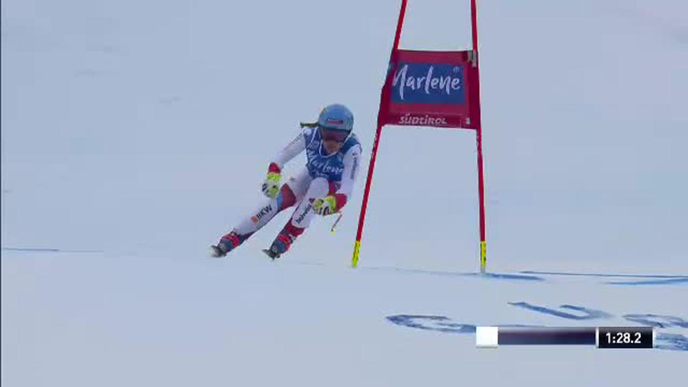 Super G femminile della Val Gardena, la prova di Jasmine Flury (19.12.2018)
