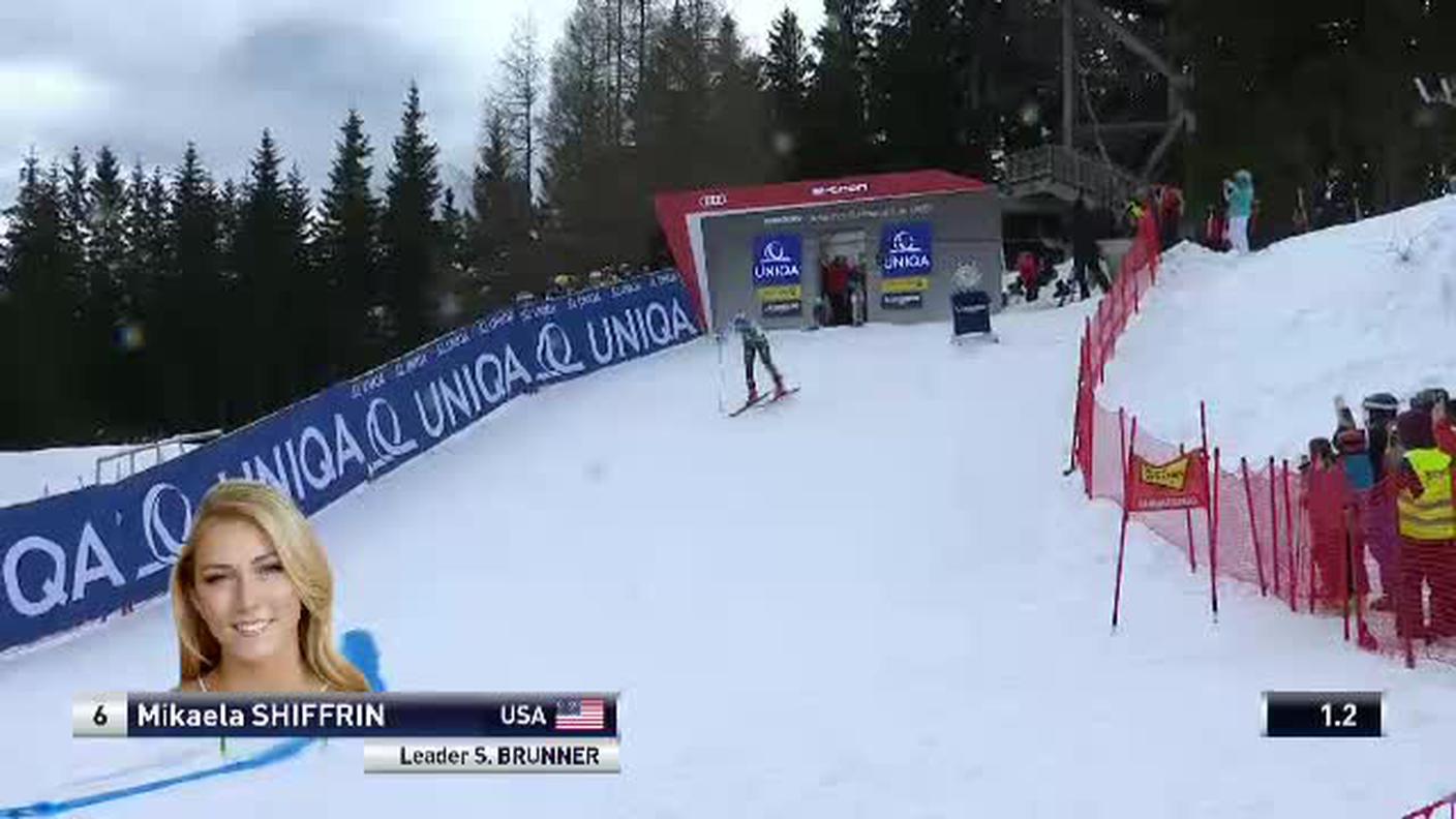 Slalom gigante femminile di Semmering, la prima manche di Mikaela Shiffrin (28.12.2018)
