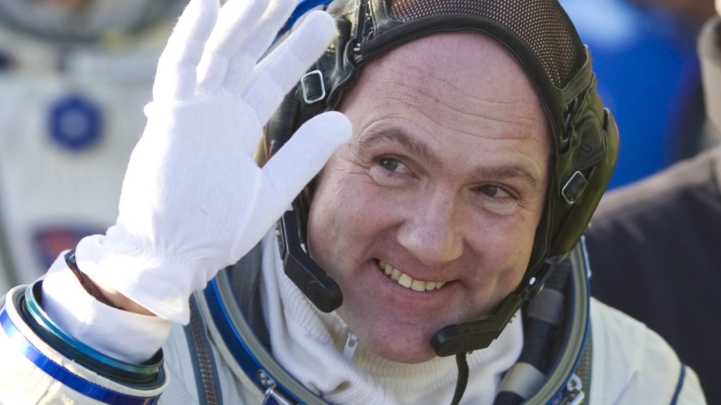André Kuipers in partenza dalla base di Baikonur in Kazakistan nel 2011