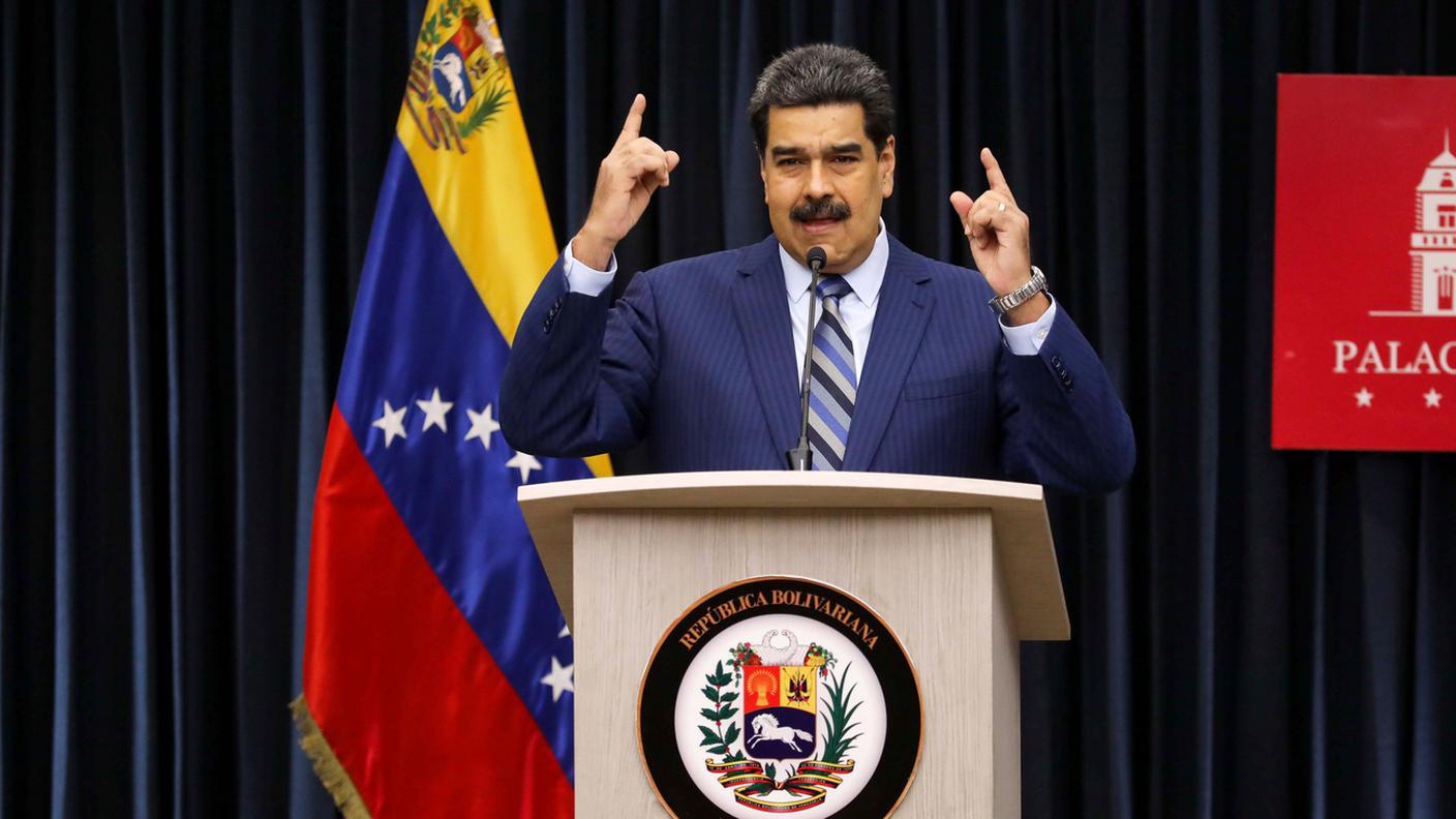 Nicolas Maduro in conferenza stampa a Caracas