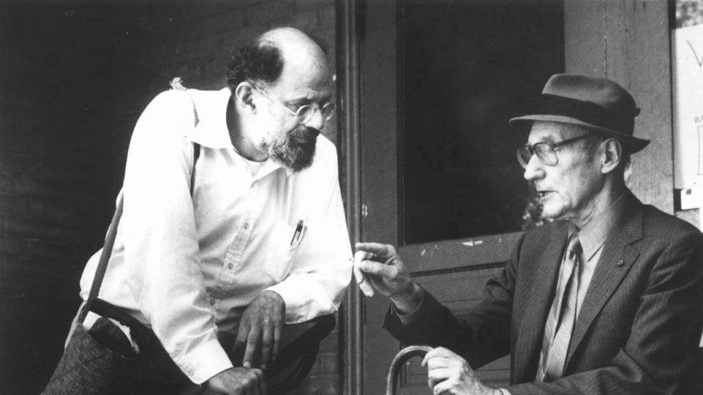 Lo scrittore Allen Ginsberg e William S. Burroughs 