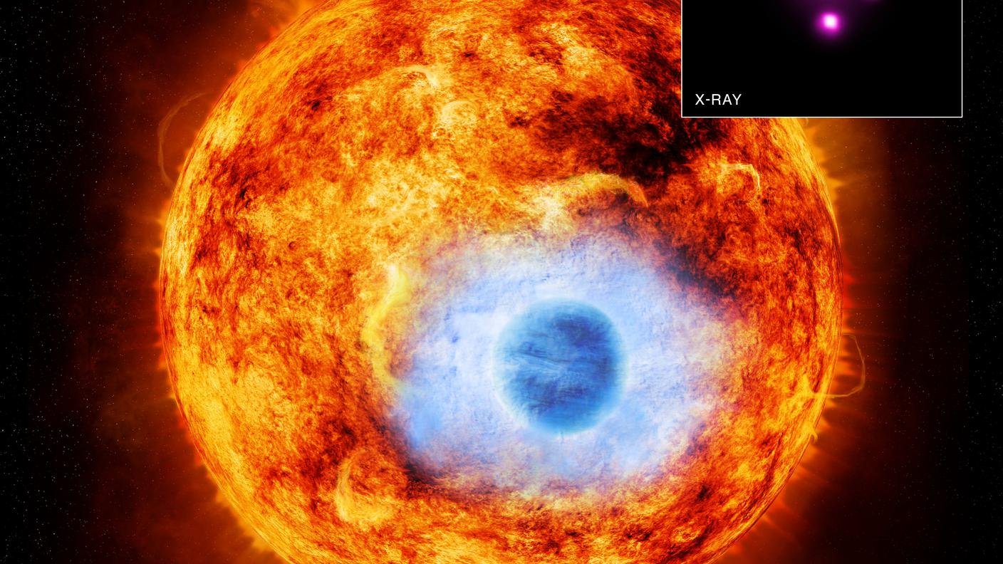 Rappresentazione artistica di HD189733b di fronte alla sua stella