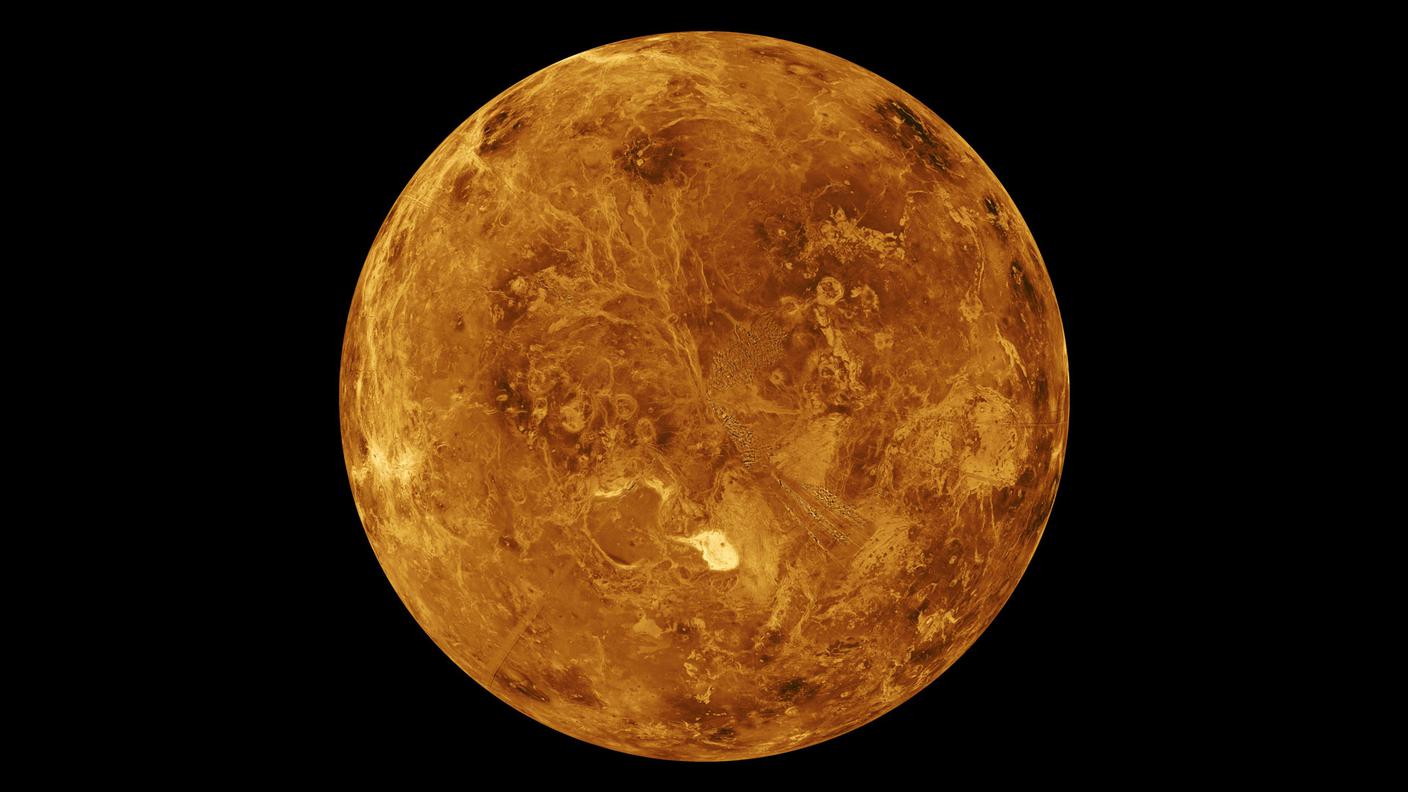 Il polo Nord di Venere fotografato dalla sonda Magellano tra il 1990 e il 1994