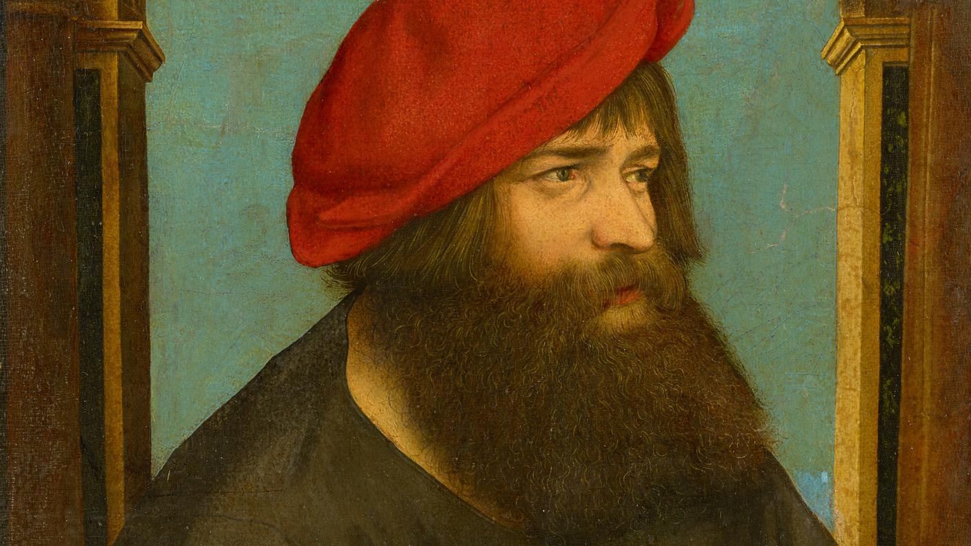 Ambrosius Holbein (1494 – 1518). Ritratto del pittore Hans Herbst da Basilea, 1516. 