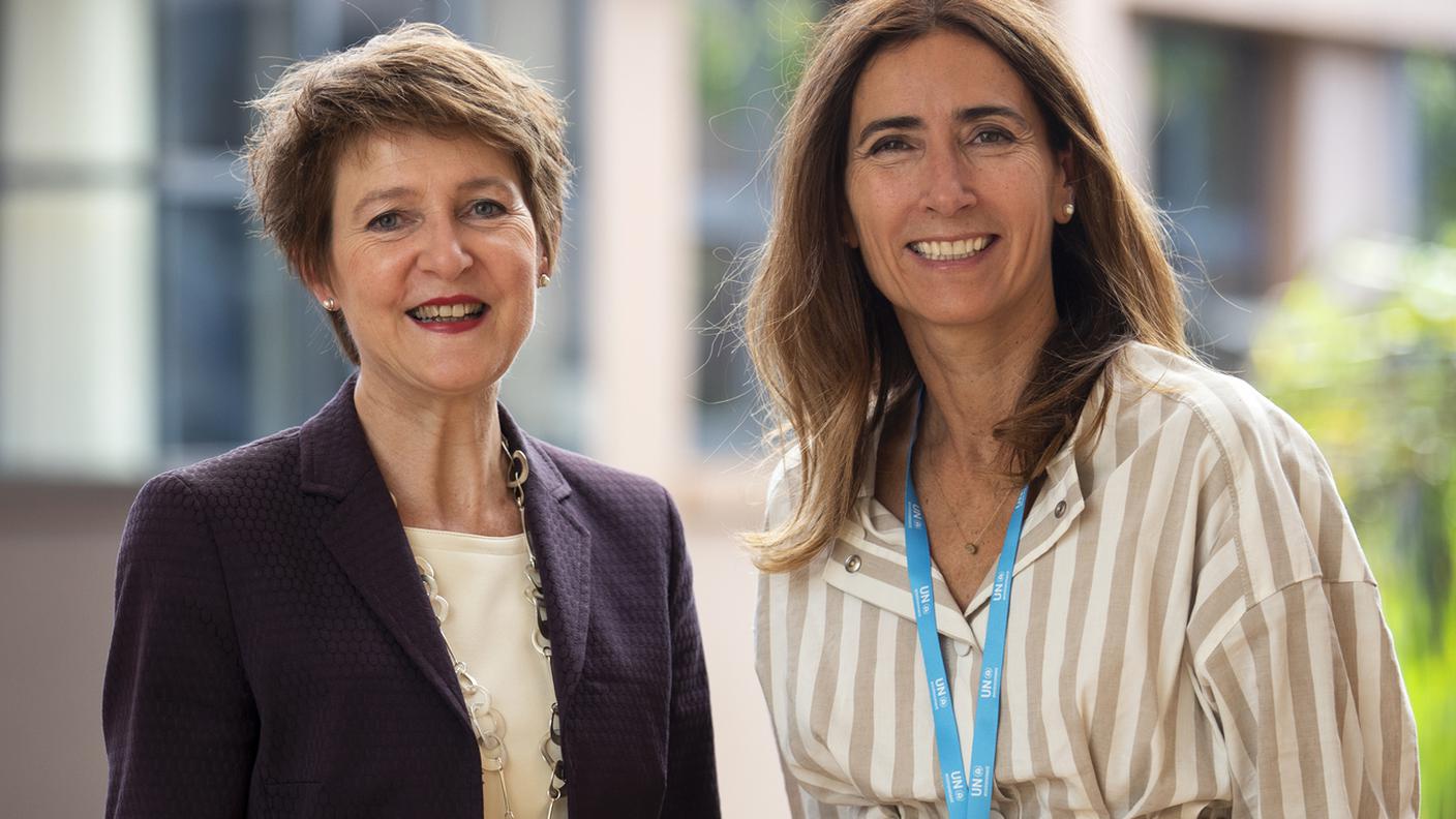 Con la ministra per l'ambiente cilena, Maria Carolina Schmidt Zaldivar