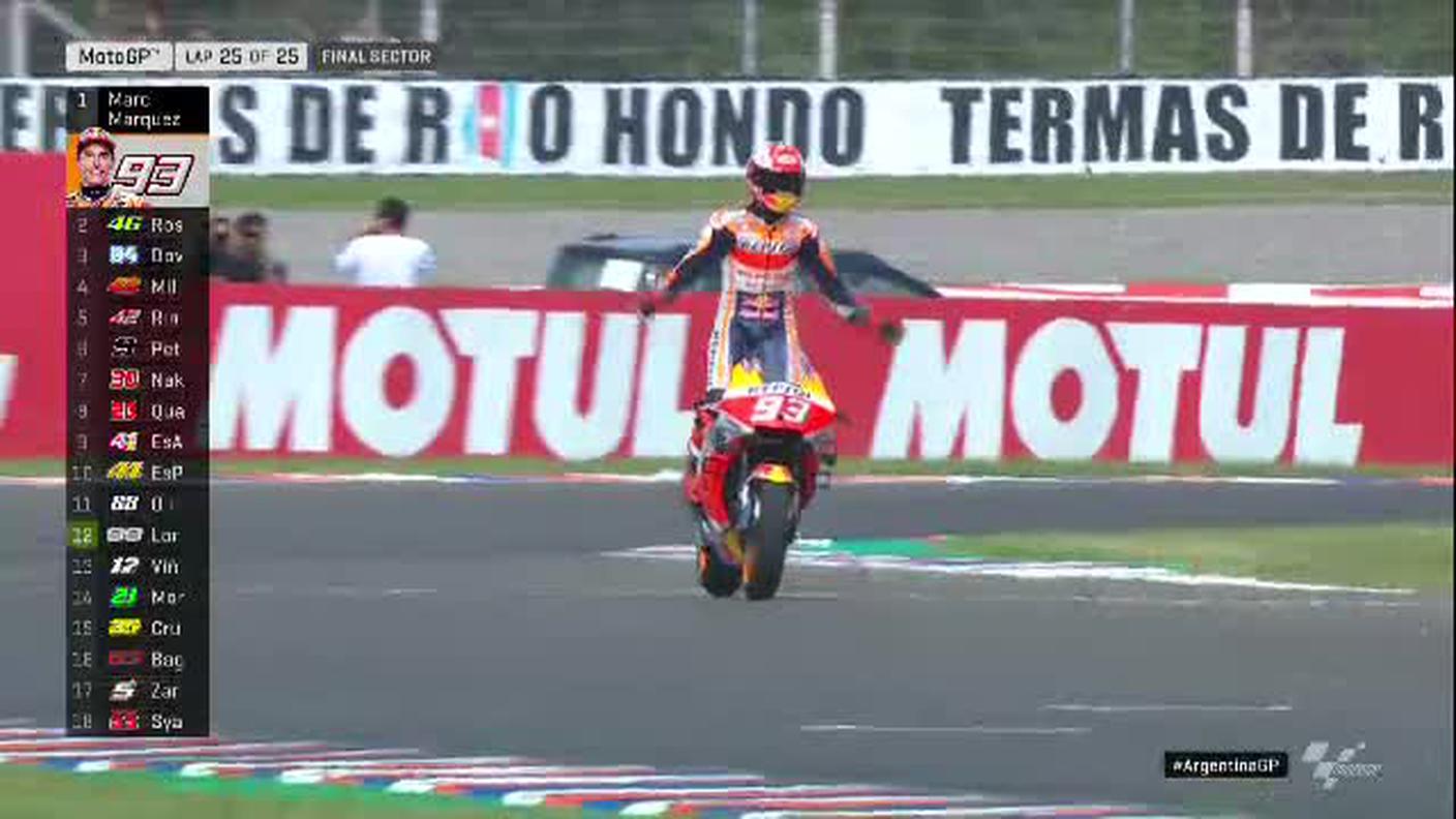GP d'Argentina, l'ultimo giro della MotoGP (31.03.2019)