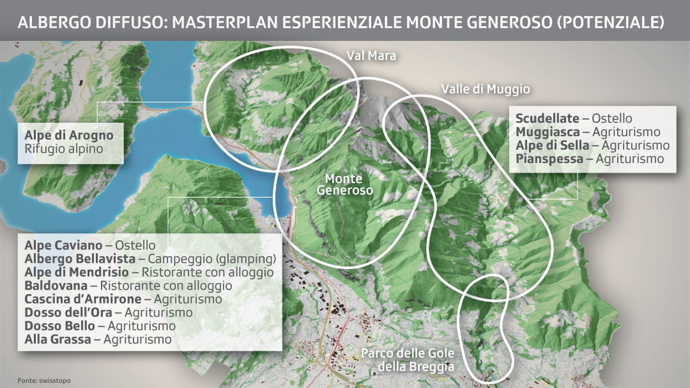 L'idea di hotel diffuso sul Monte Generoso