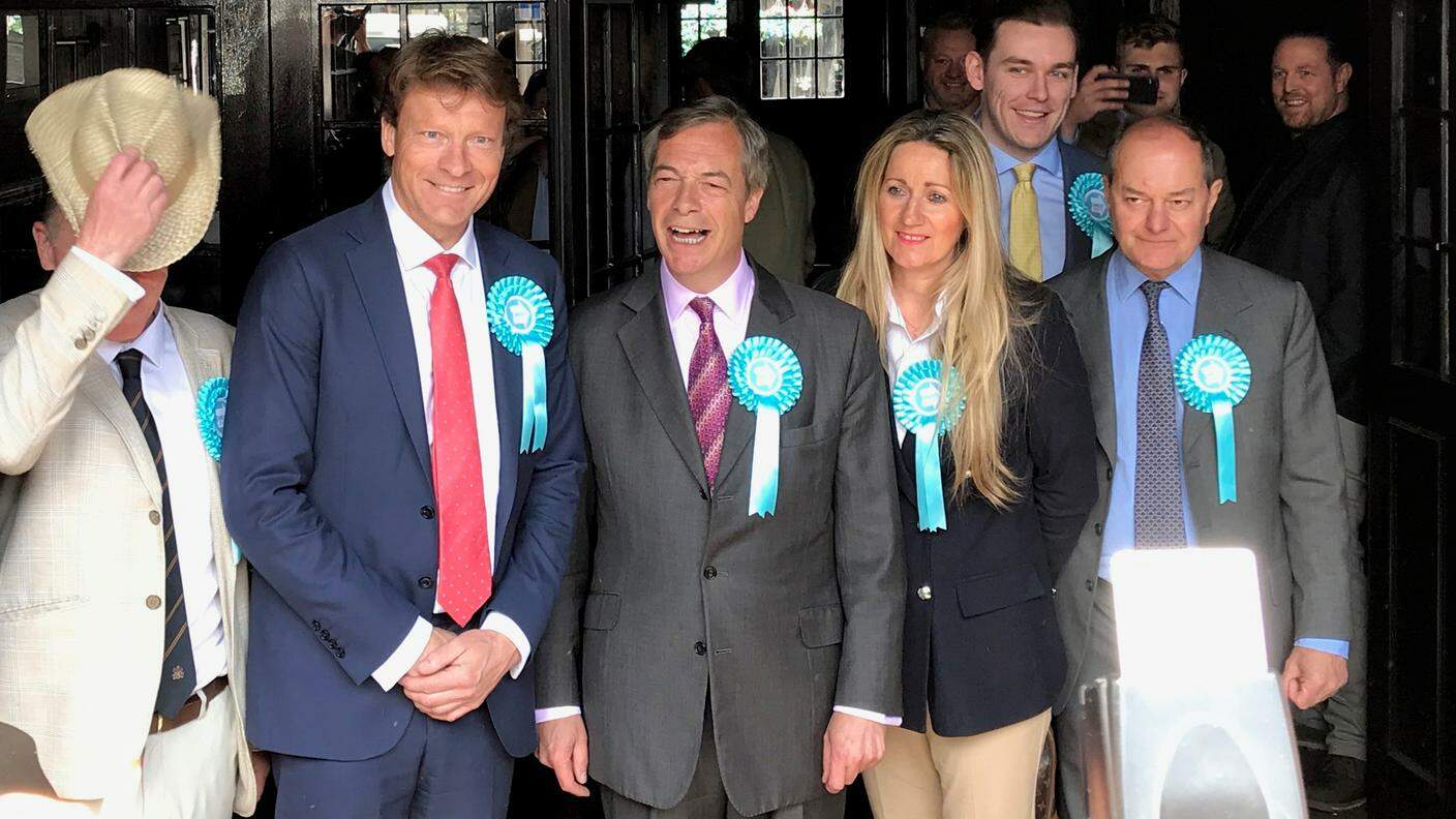 Nigel Farage e gli altri candidati del nuovo The Brexit Party