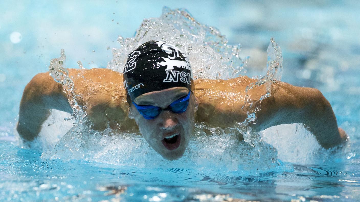 Il 18enne della Nuoto Sport Locarno in azione