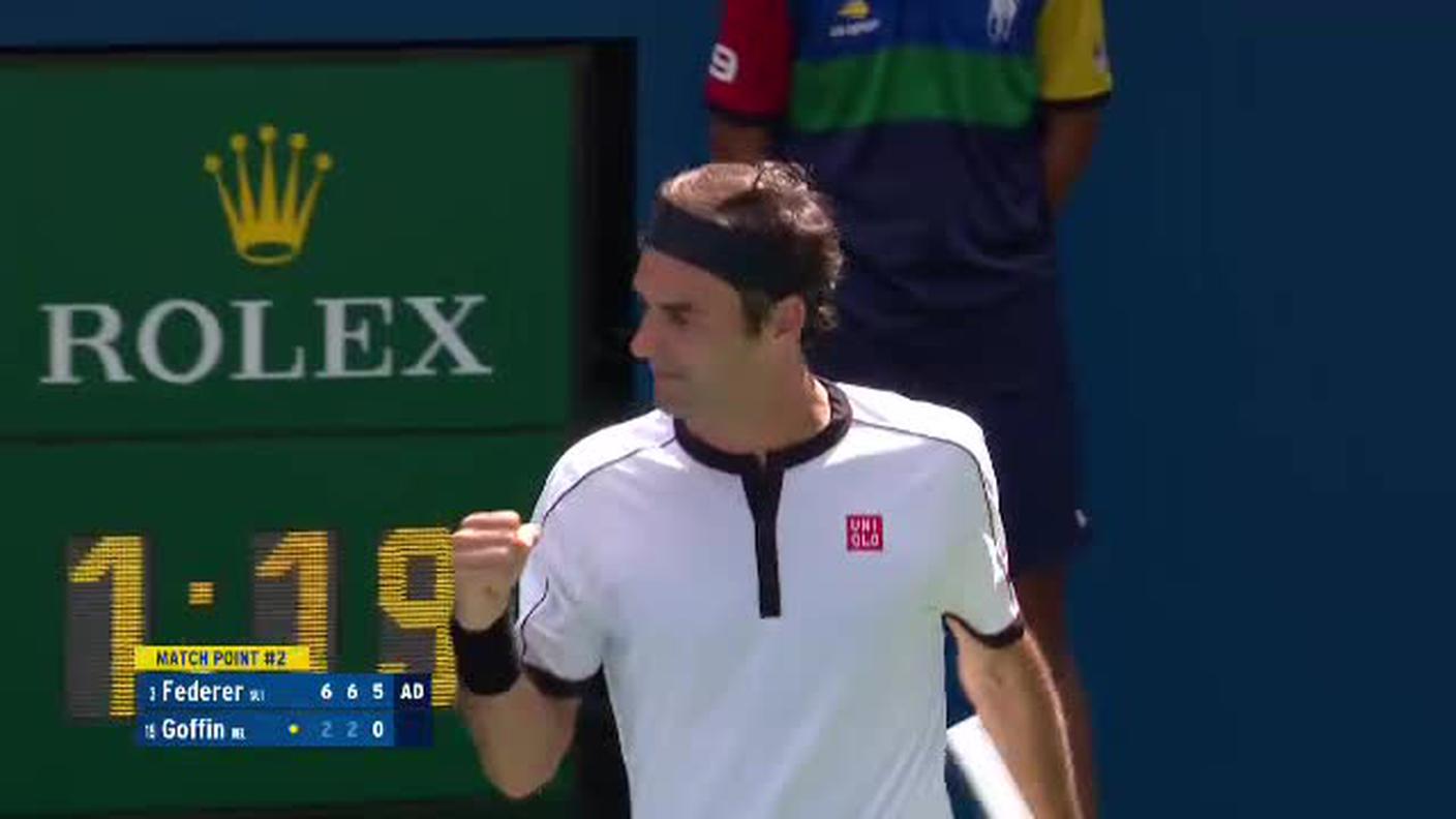 US Open, il servizio su Federer Goffin (La Domenica Sportiva 01.09.