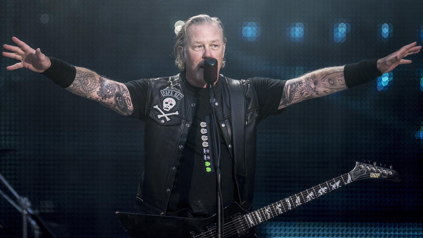 James Hetfield sul palco in Danimarca lo scorso luglio