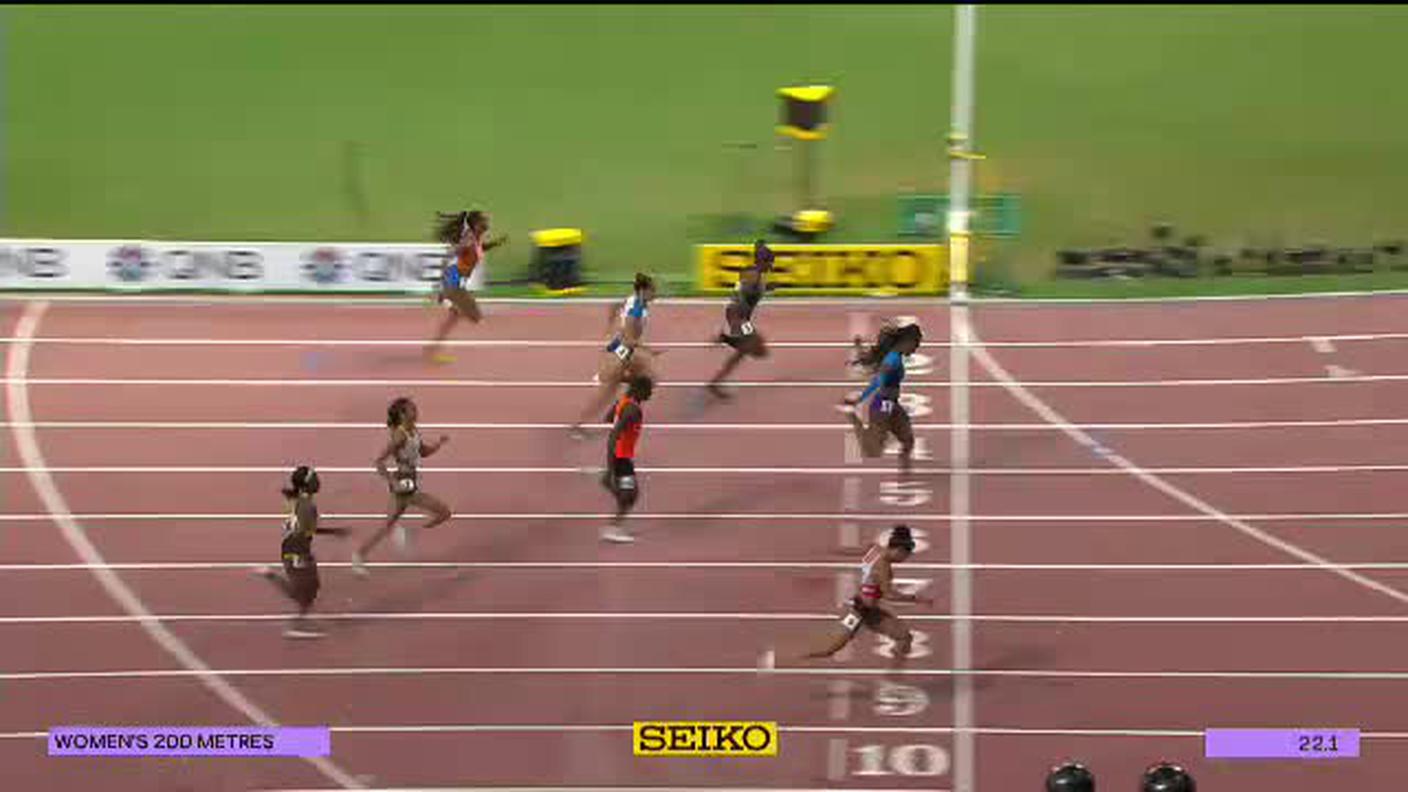 Mondiali, la semifinale dei 200m con Mujinga Kambundji (01.10.2019)
