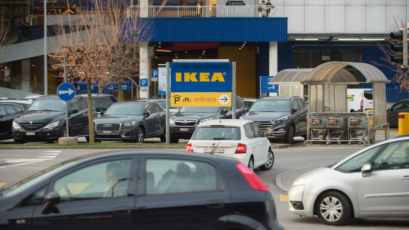 L'entrata dell'Ikea al Centro Lugano Sud di Grancia in un'immagine d'archivio
