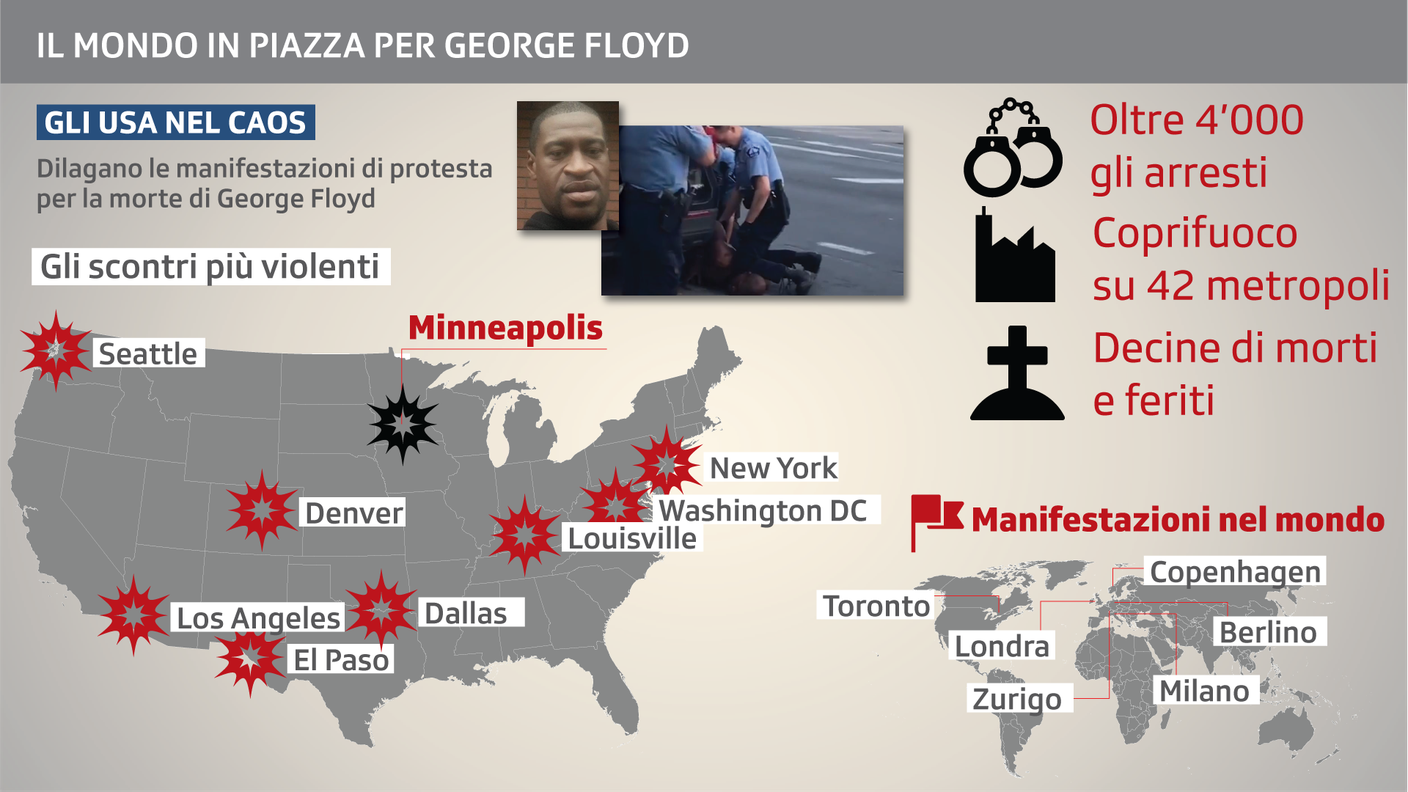 Il mondo in piazza per George Floyd