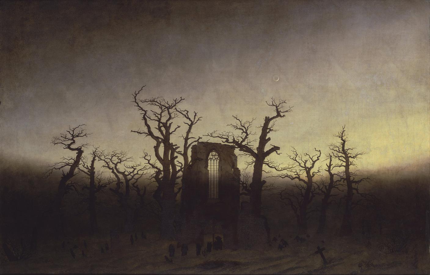 Caspar Friedrich, Abtei im Eichwald, 1809-1810