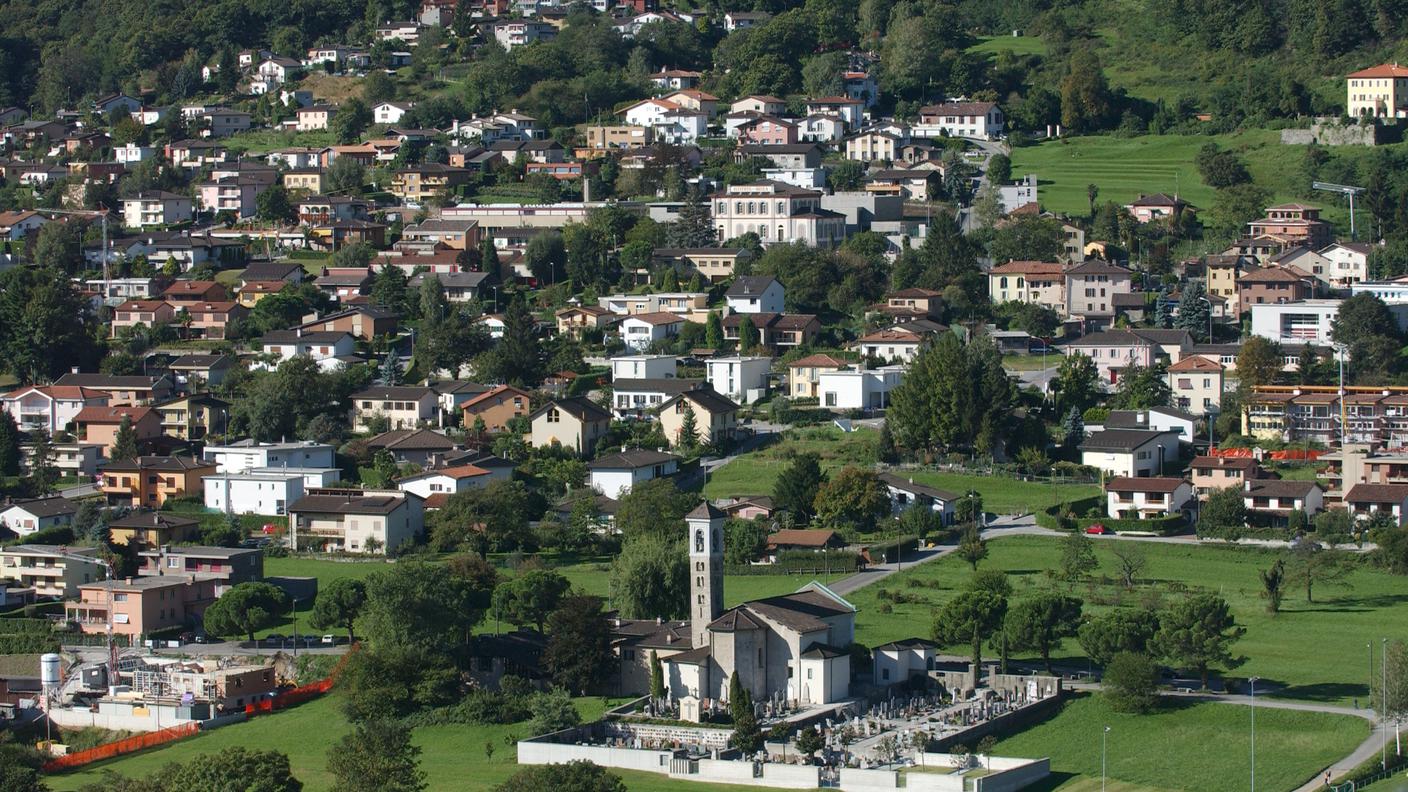 Una veduta panoramica di Gravesano