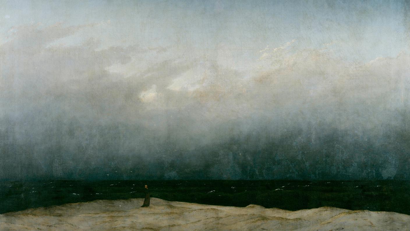 Caspar David Friedrich, Monaco in riva al mare, 1808