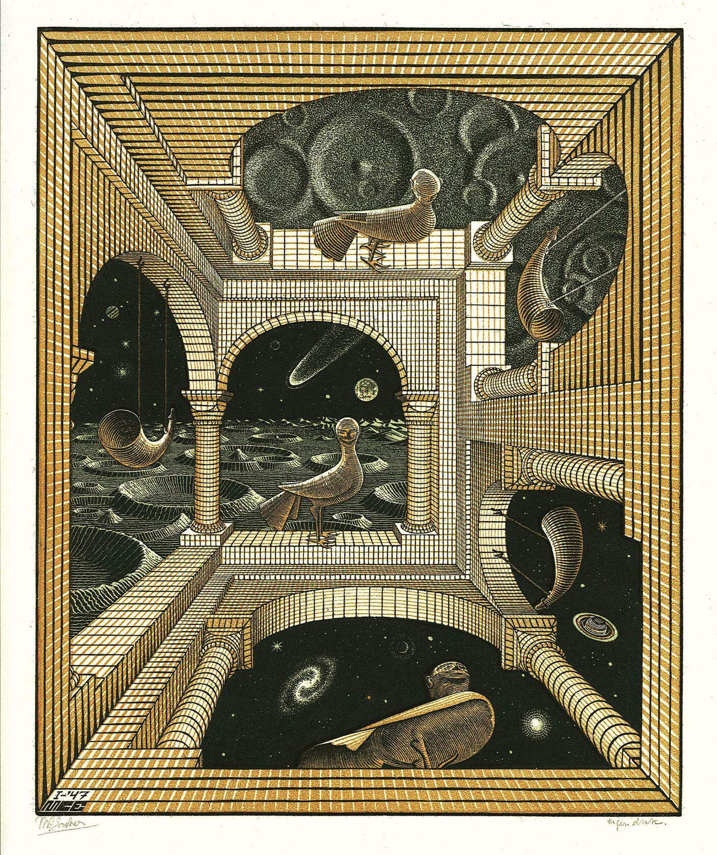 Maurits Cornelis Escher, Altro mondo II, 1947