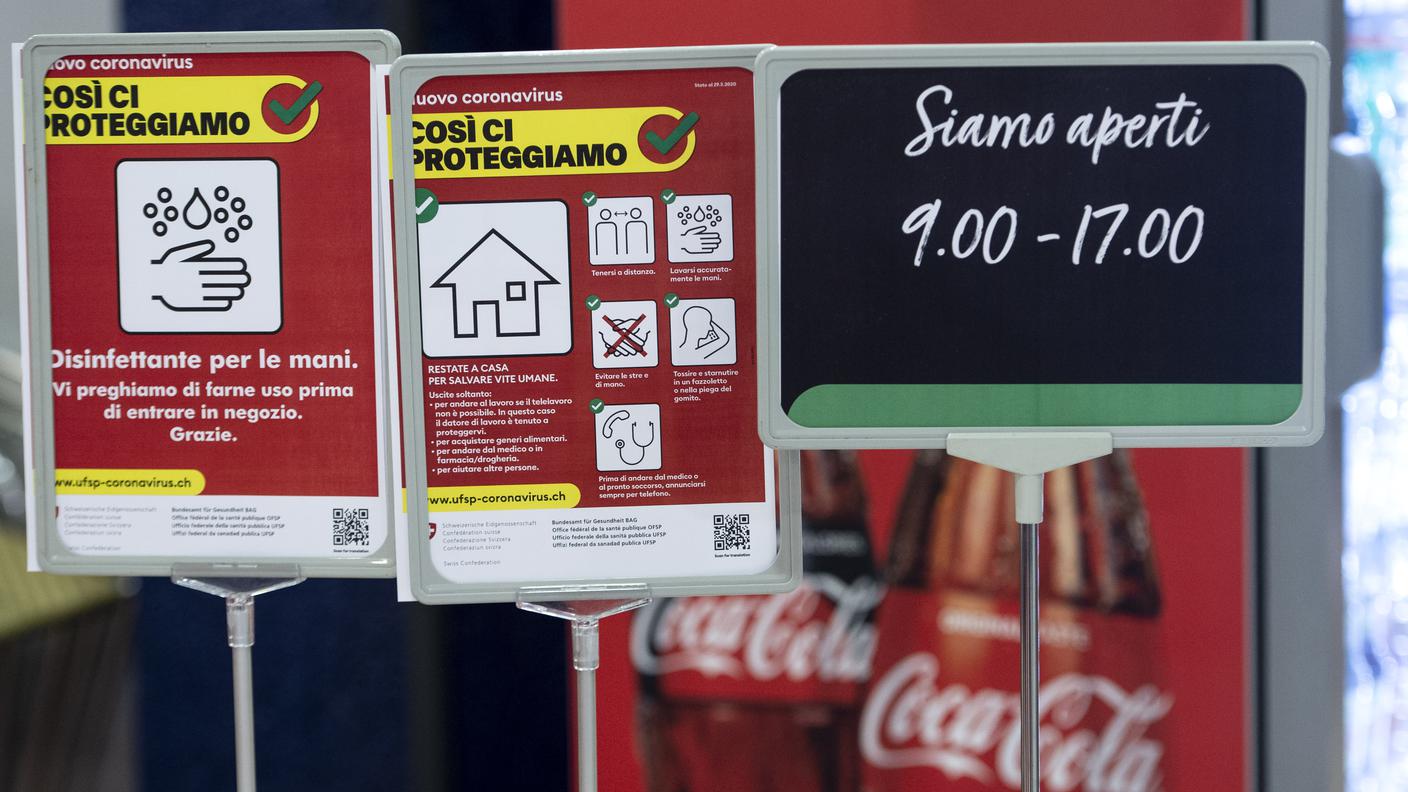 L'entrata di un centro commerciale nel Mendrisiotto