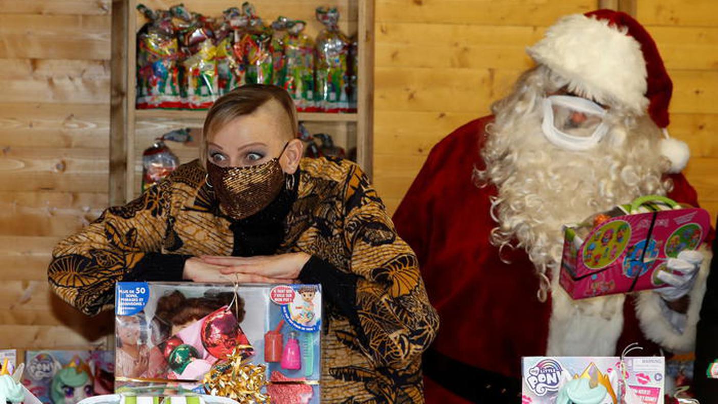Charlène con Babbo Natale
