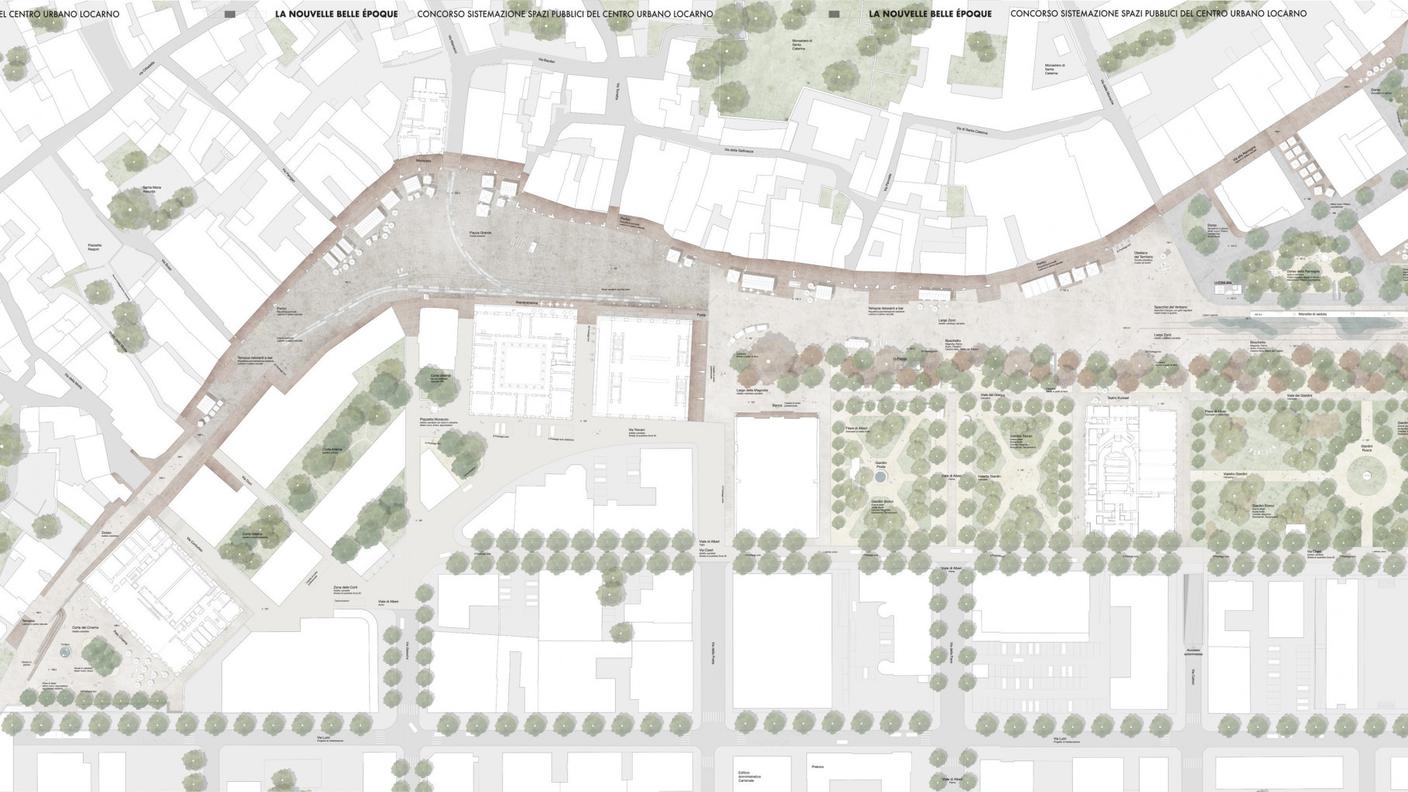 La planimetria del futuro centro cittadino