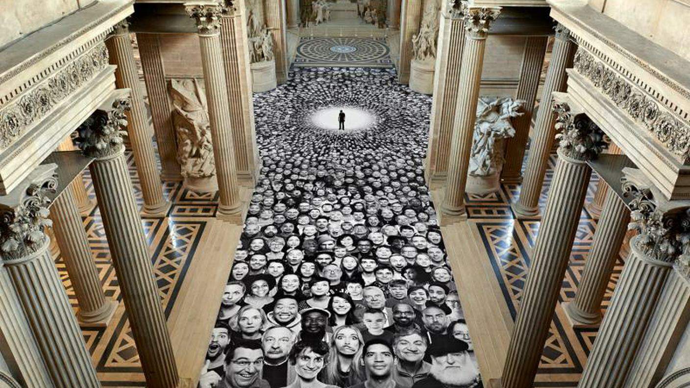 JR, Inside Out Project, Au Pantheon!, Paris, 4.160 Portraits - June-October 2014