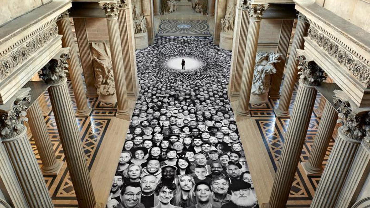 JR, Inside Out Project, Au Pantheon!, Paris, 4.160 Portraits - June-October 2014