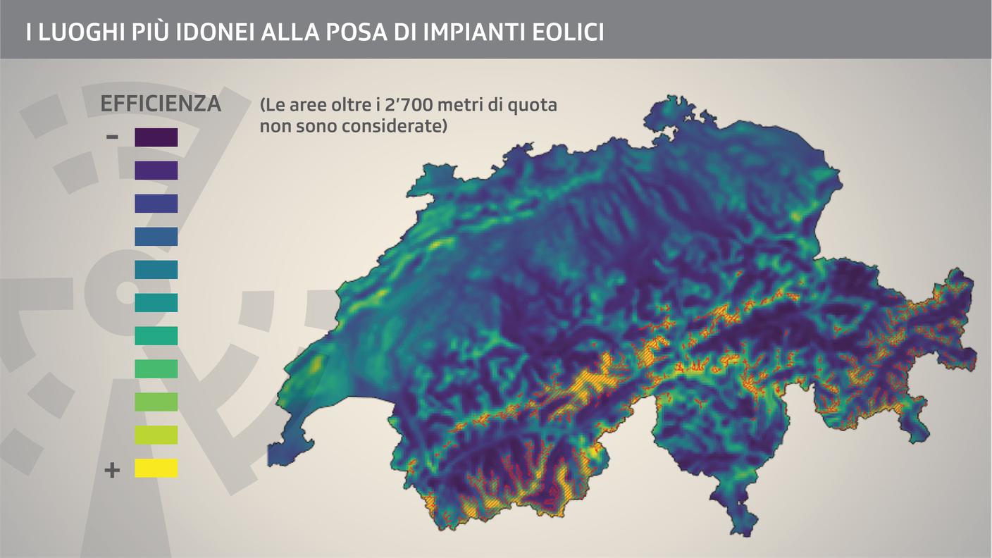 Luoghi più idonei alla posa di impianti eolici