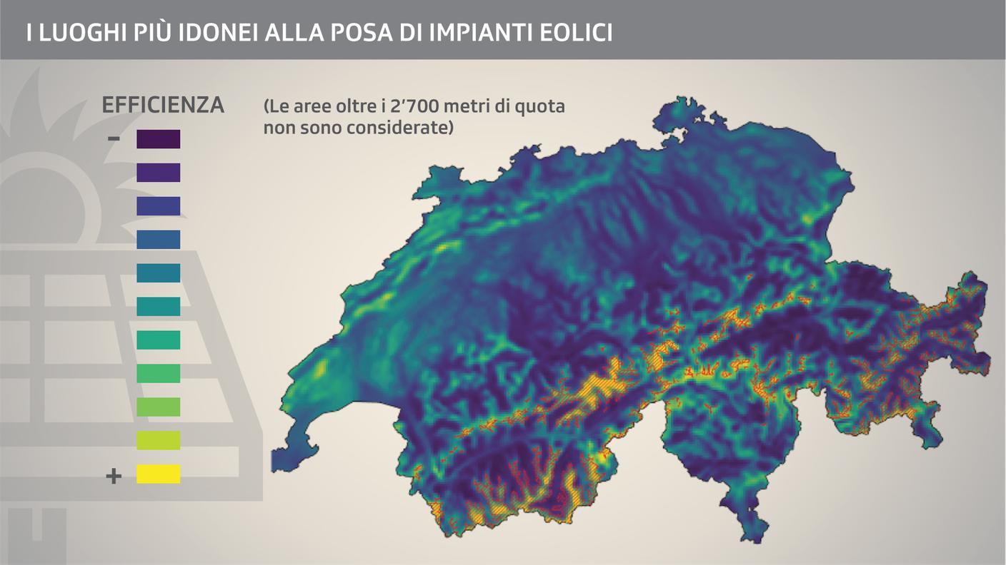 Luoghi più idonei alla posa di impianti eolici