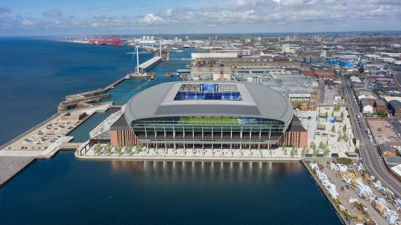 Il nuovo stadio dell'Everton sul mare di Liverpool