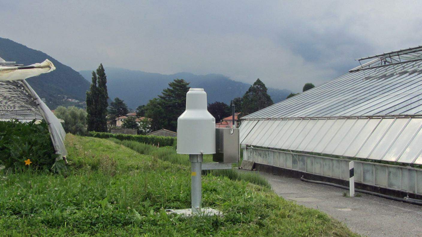 La stazione di misura meteorologica di Coldrerio fa parte della rete di rilevamento automatica nazionale