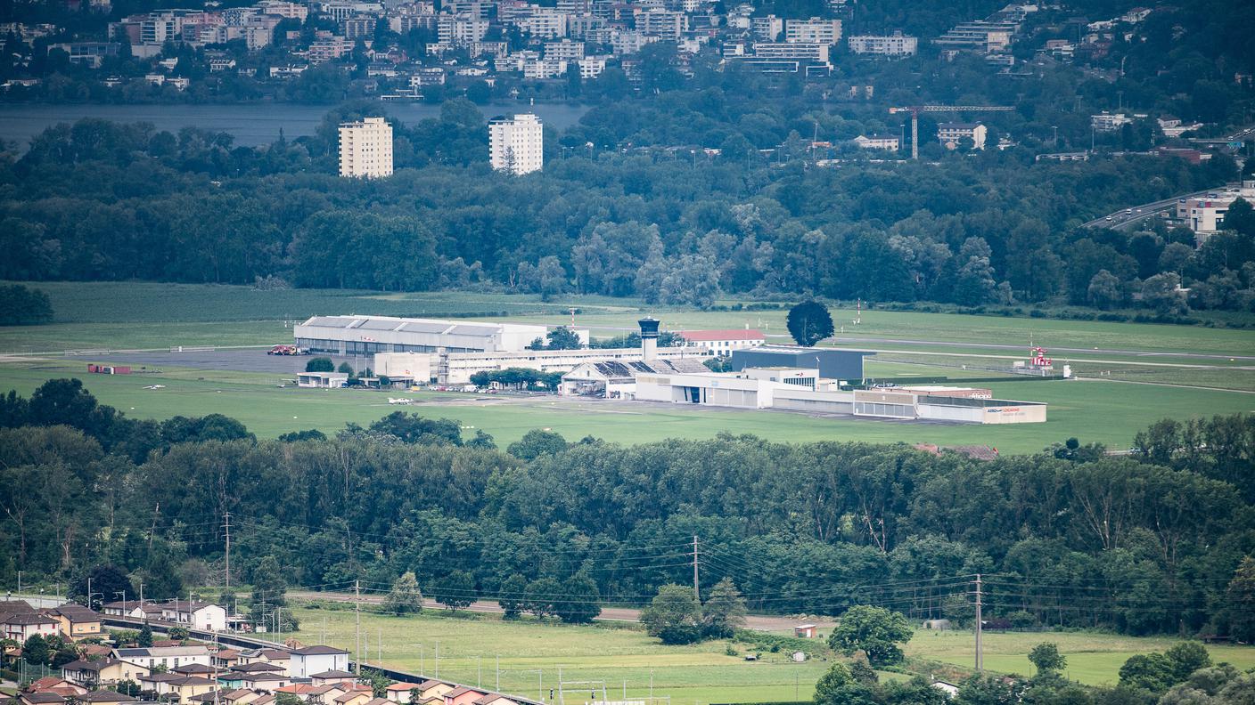 L'aeroporto di Locarno visto dall'alto
