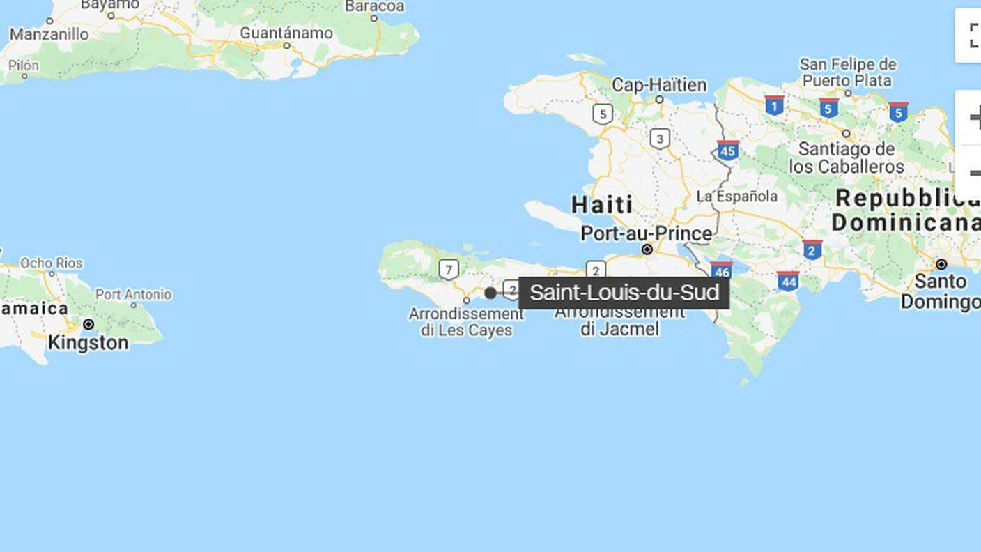 Terremoto a nord-est dalla città di Saint-Louis-du-Sud