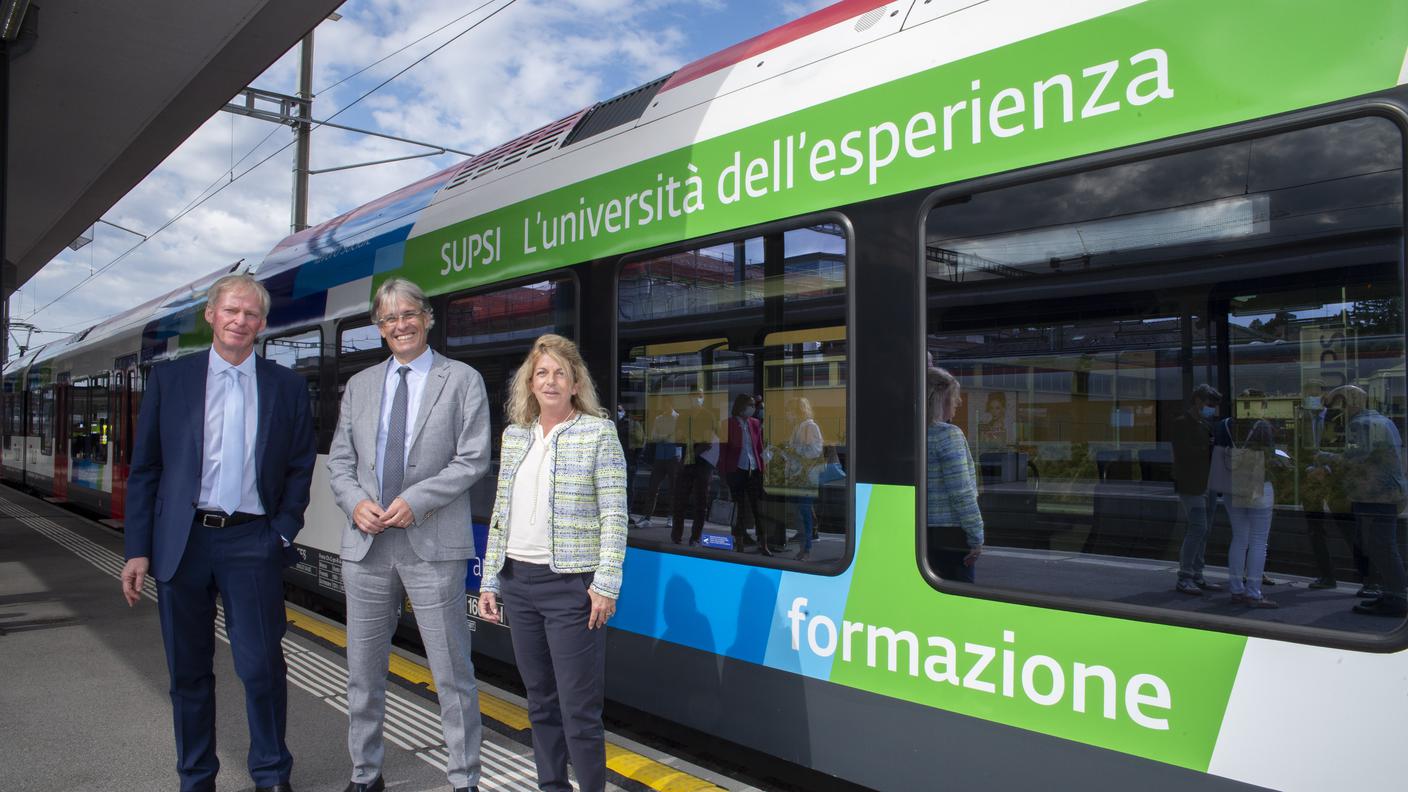 Da sinistra: Claudio Zali, Franco Gervasoni e Roberta Cattaneo
