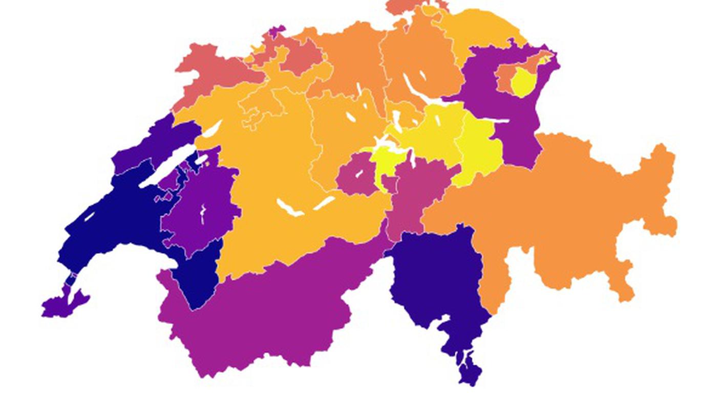 Vaud e Ticino i due cantoni messi peggio