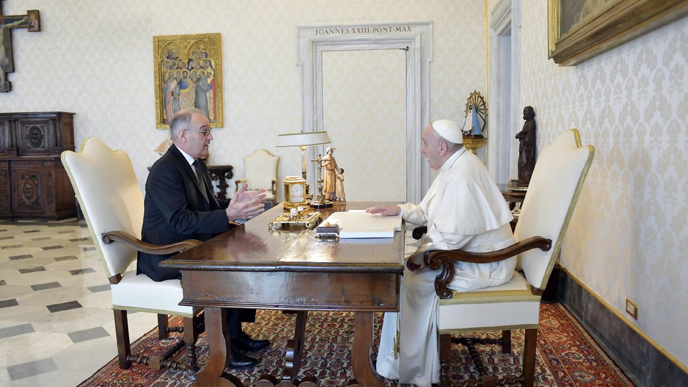 Parmelin dal Papa a Roma