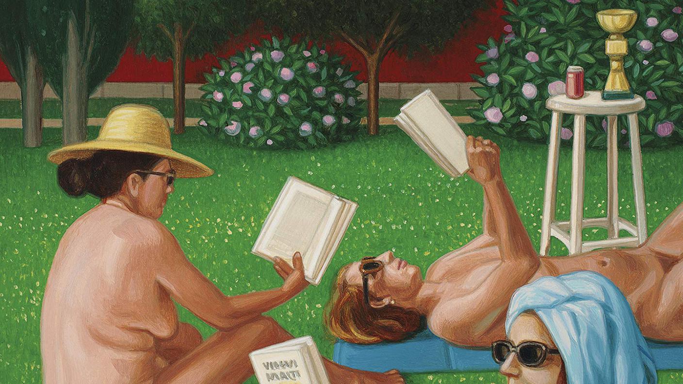 Piersandro Pallavicini, "Il giardino delle scrittrici nude", Feltrinelli (dettaglio copertina)