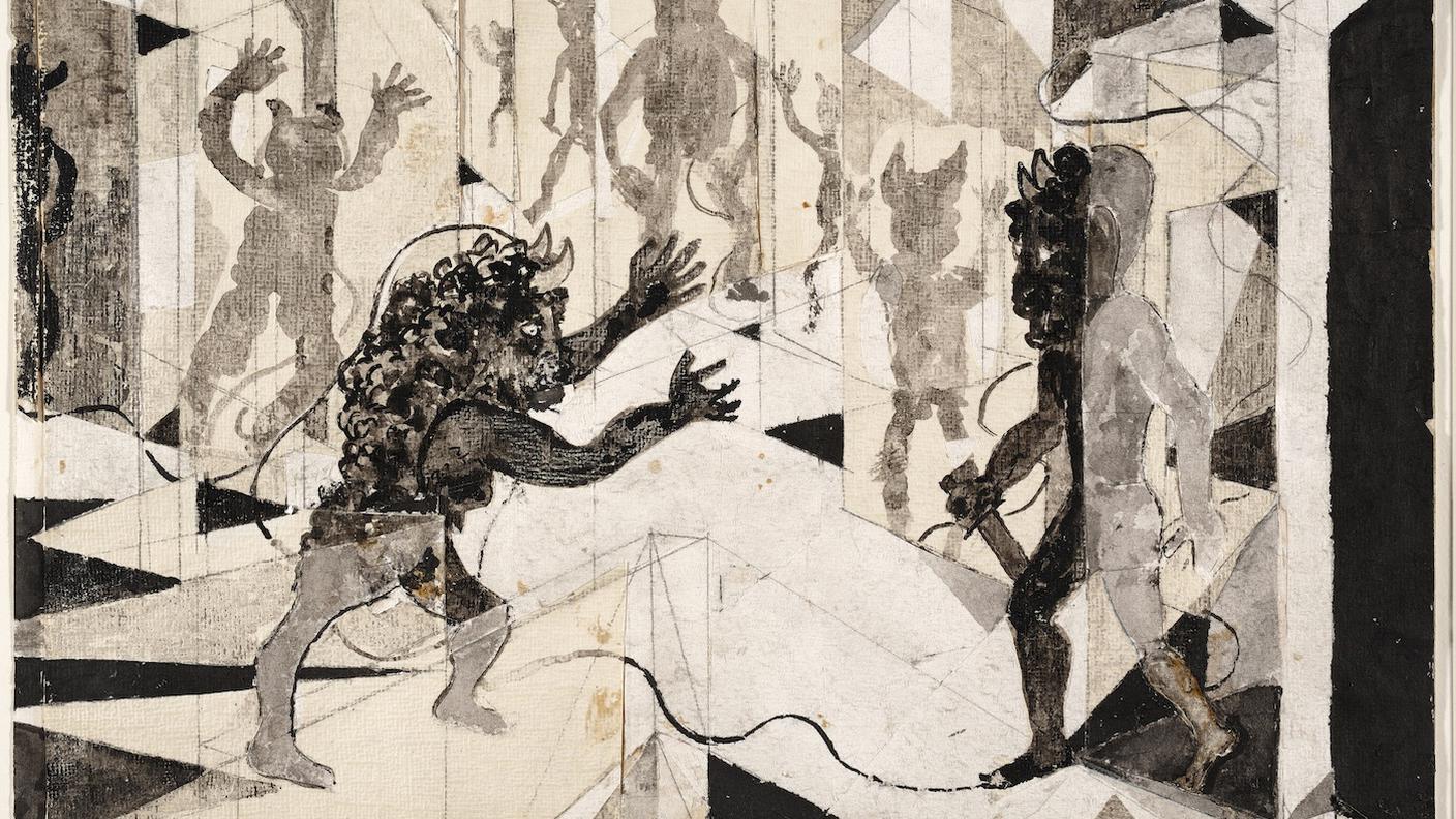 Illustrazione delle ballata di Minotauro di Friedrich Dürrenmatt